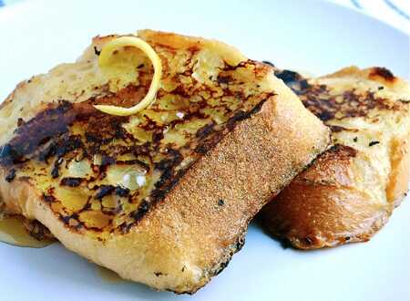 French Toast with Vanilla Bean and Lemon Recipe