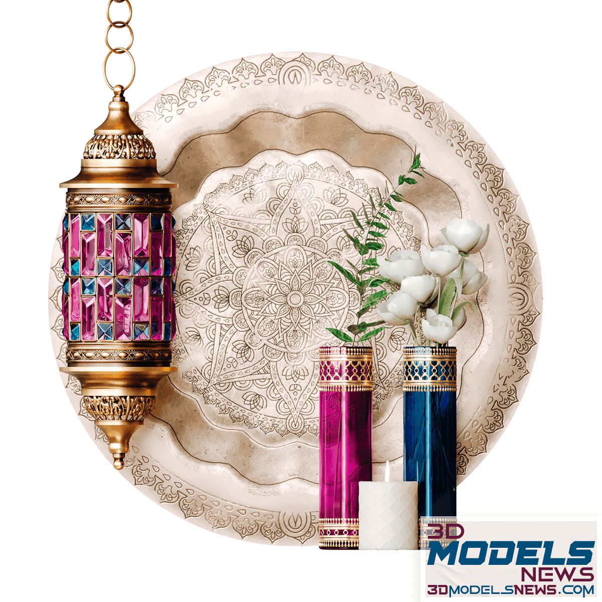 Decorative set model in Moroccan style