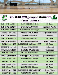 CALENDARIO ALLIEVI BIANCO CSI