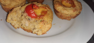 Snoek pate, Anchovy and Peppadew Muffins