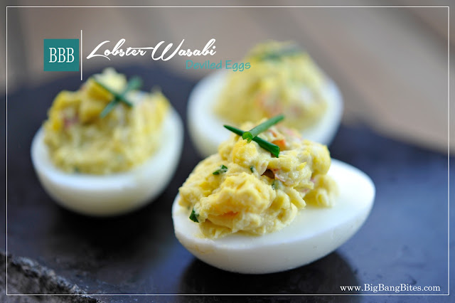 Lobster Wasabi Deviled Eggs