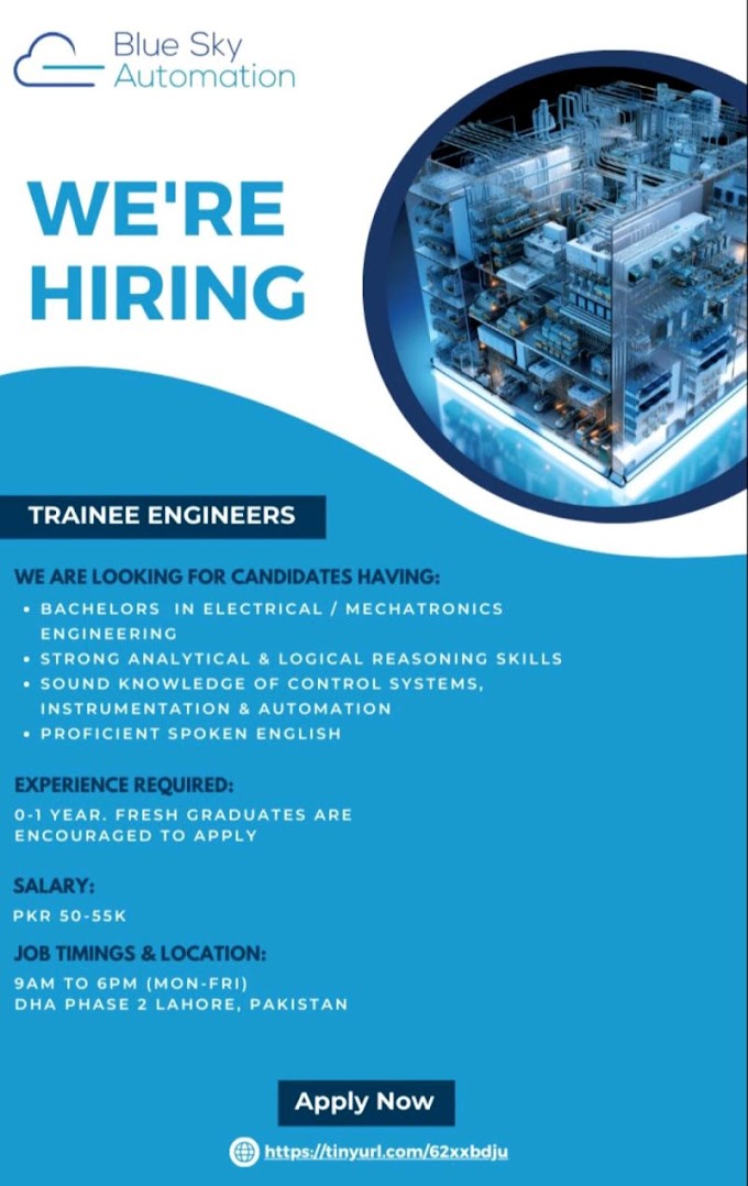 Blue Sky Automation Pvt (Ltd) Trainee Engineer Jobs |2023|