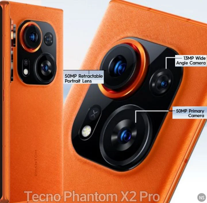 Tecno Phantom X2 Pro Smartphone AD9 - Specs: 5G Network, 50MP Retractable Cam, Dimensity 9000 CPU, 12GB RAM, 256GB ROM, 5160mAh Battery