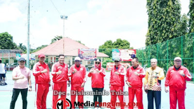 Bupati Winarti buka Tournamen Tenis Lapangan "Bupati Cup 2022" di Polres Tulang Bawang