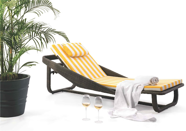 elegant lounger chair in yellow