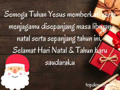 Ucapan selamat natal dan tahun baru 2021