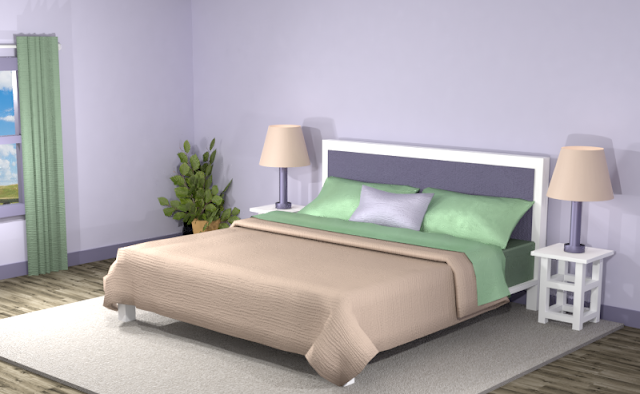 French Lilac (#C8C4DA)  Triad Room