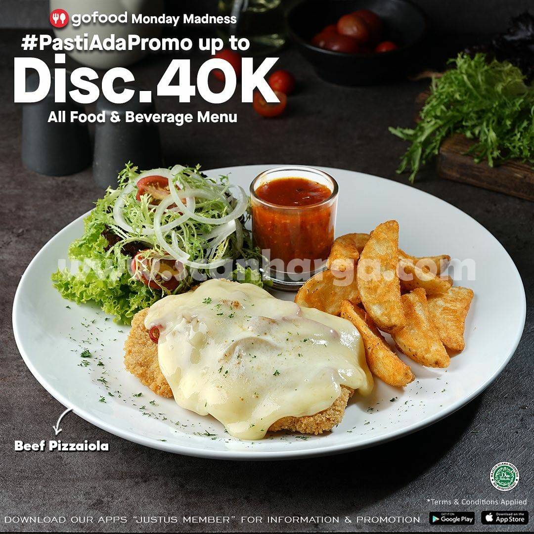 Justus Steak House Promo Monday Madness – Diskon 40rb Via GOFOOD