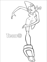 Tecna the Fairy of technology coloring page
