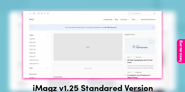 iMagz v1.25 Original Standared Version Free Download Blogger Template 