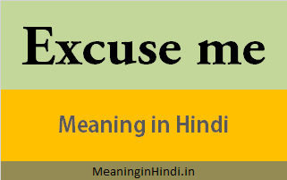 Excuse me Meaning in Hindi