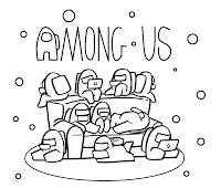 Among Us mission coloring page