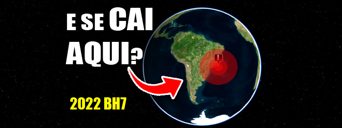 asteroide 2022 BH7 - e se ele colidisse com a Terra?