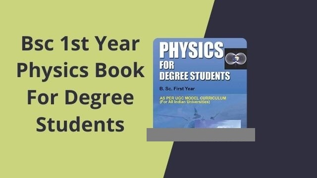 Bsc 1st year physics book Free pdf download