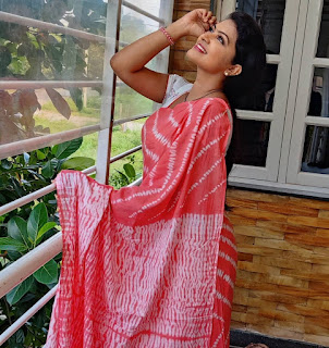 Rachitha mahalakshmi stylish saree instagram pics