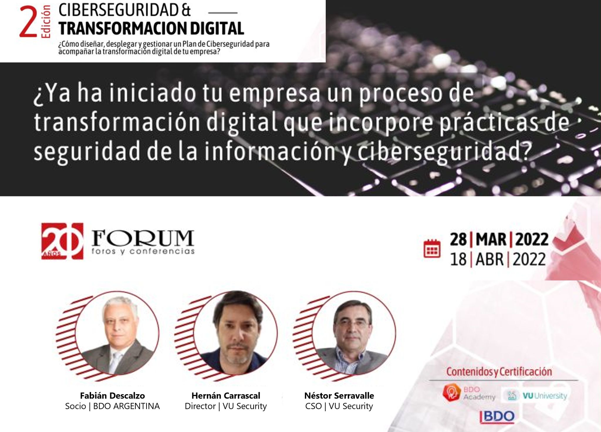 Ciberseguridad y transformación digital | Forum 28 Marzo