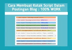 Cara Membuat Kotak Script Dalam Postingan Blog 100% Work