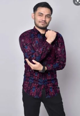 Atasan batik pria lengan panjang