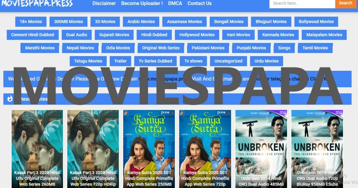 MoviesPapa 2022 – HD Bollywood, Hollywood, South Movies 2022 - 480p, 720p, 1080p Moviespapa 2022