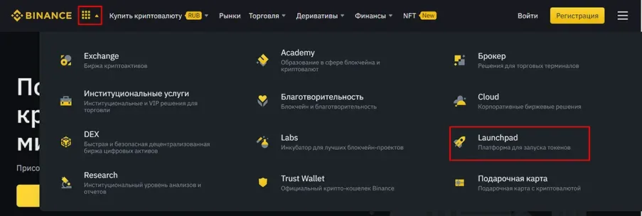 Binance Launchpad участие в IEO