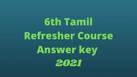 6th Tamil Refresher Course Answer key 13