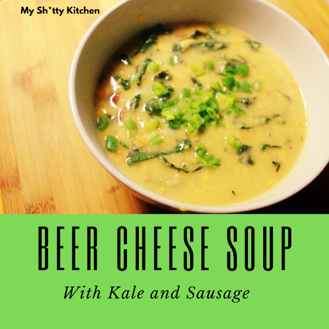 Beer Cheese Soup with Kale and Sausage