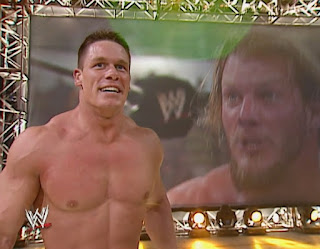 WWE Vengeance 2002 Review - John Cena smiles after beating Chris Jericho in his debut PPV match