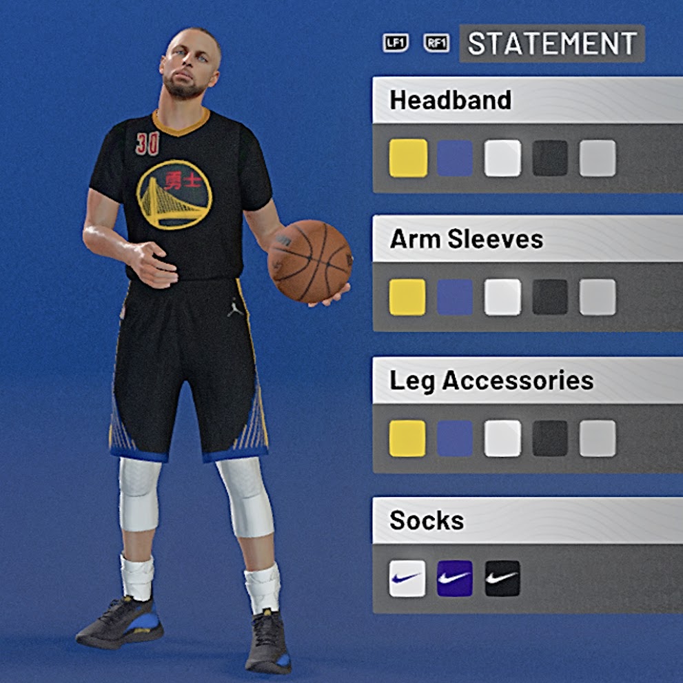 NBA 2K22 Golden State Warriors Jersey with sleeve by AlexLion2017