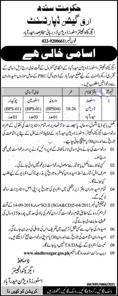 Irrigation Department Govt of Sindh Jobs 2022 – Government of Sindh jobs 2022