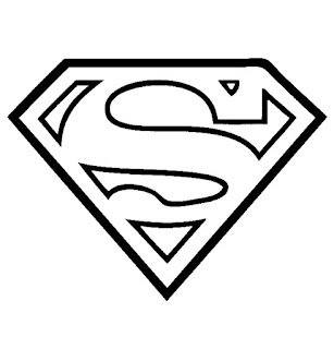 Superman logo coloring page