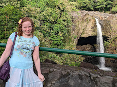 The Princess Blogger in front of Rainbow Falls