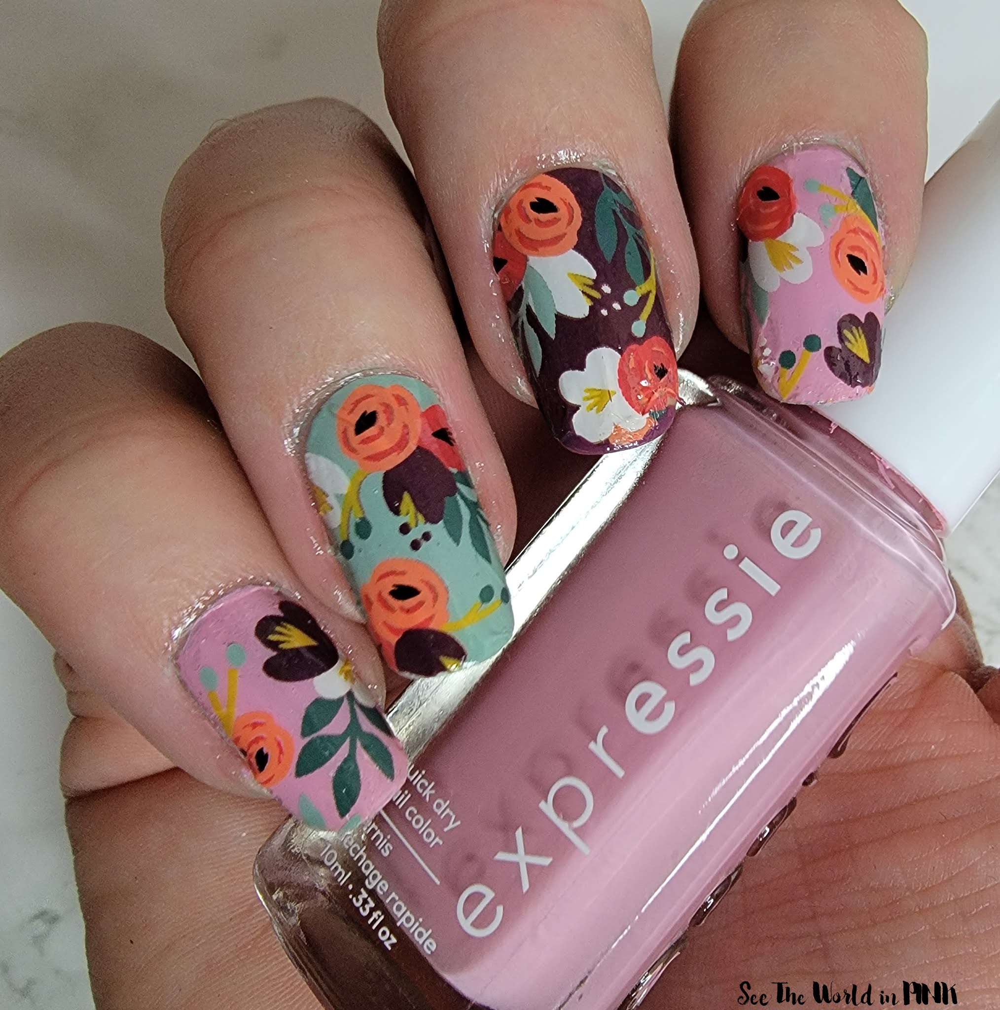 Manicure Monday - Fall Floral Nails