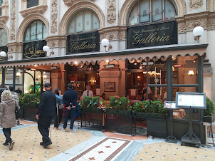 Plush restaurant inside Galleria Vittoria Emanuelle II.