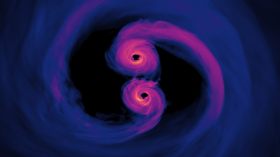 simulation of a pair of colliding black holes
