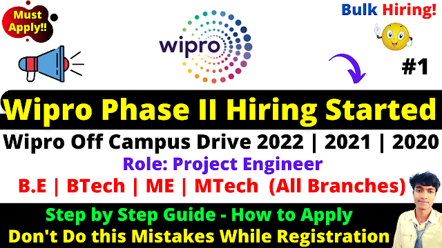 Wipro Elite NTH Off Campus Drive 2022