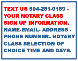 AREA CODE 504.......FOR NOTARY SERVICES AND NOTARY CLASSES.