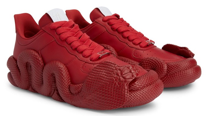 Giuseppe Zanotti X Young Thug Cobras Sneakers Red Colour