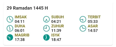 Jadwal Imsakiyah Ramadan 1445 H/2024 M Kabupaten Ponorogo Provinsi Jawa Timur