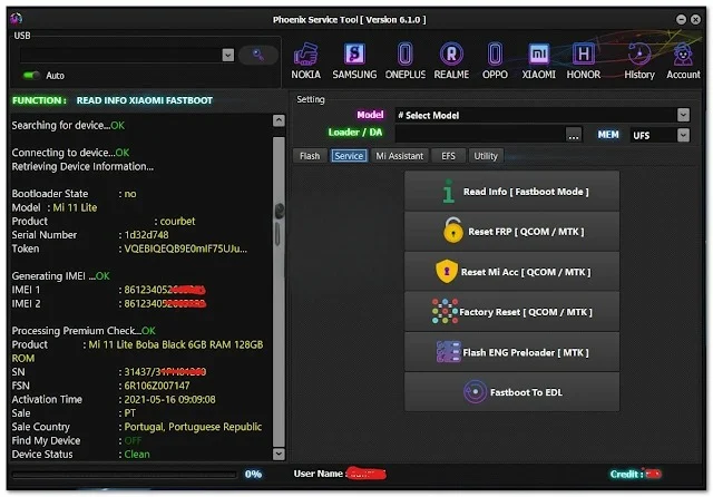 Phoenix Service Tool V6.1.0