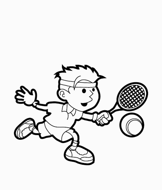 Best tennis coloring pages