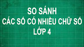 Cách so sánh các số có nhiều chữ số lớp 4