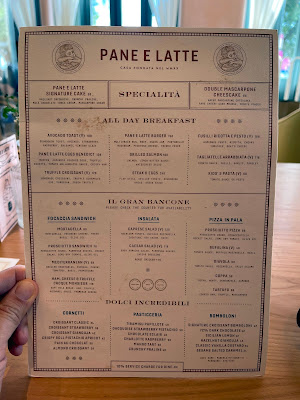 Pane e Latte artisanal Italian bakery cafe patisserie Stanley Hong Kong Pirata Group - Food Menu