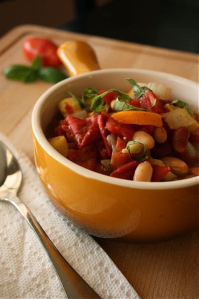 Summer Vegetable Soup with Pesto