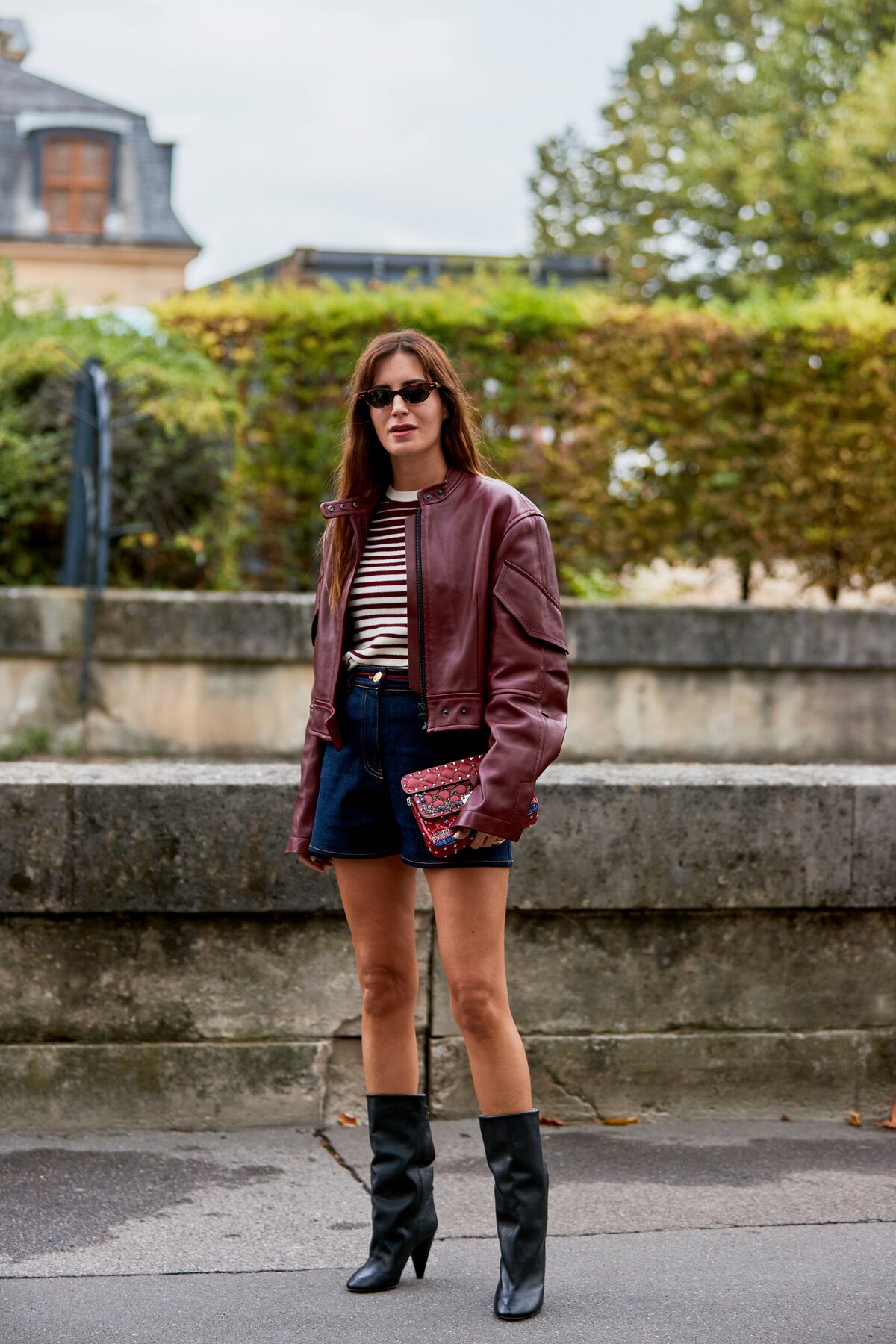 leather jacket street style