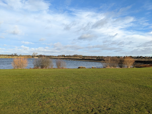 Dam holding back water at Alton Water