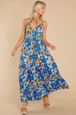 Top 10 Best  Blue Floral Dress