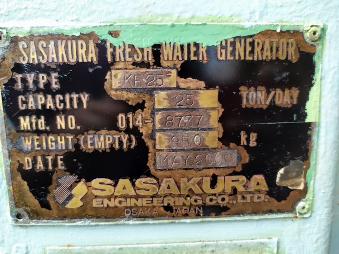 SASAKURA KE25 FRESH WATER GENERATOR