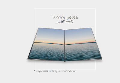 Book Page Turn Flip Animation Using HTML and CSS Codepen