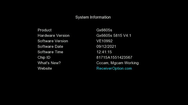 GX6605S 5815 V4.1 NEW UPDATE VIDEOCON OK DECEMBER 09 2021