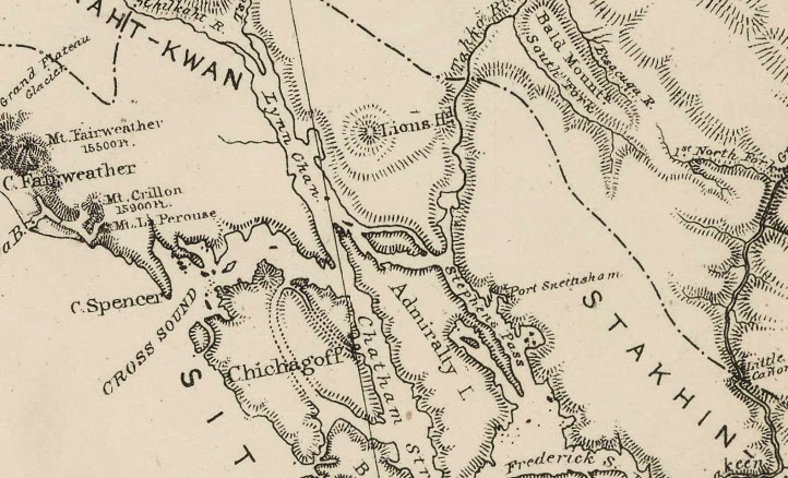 The future site of Juneau, Alaska in 1875